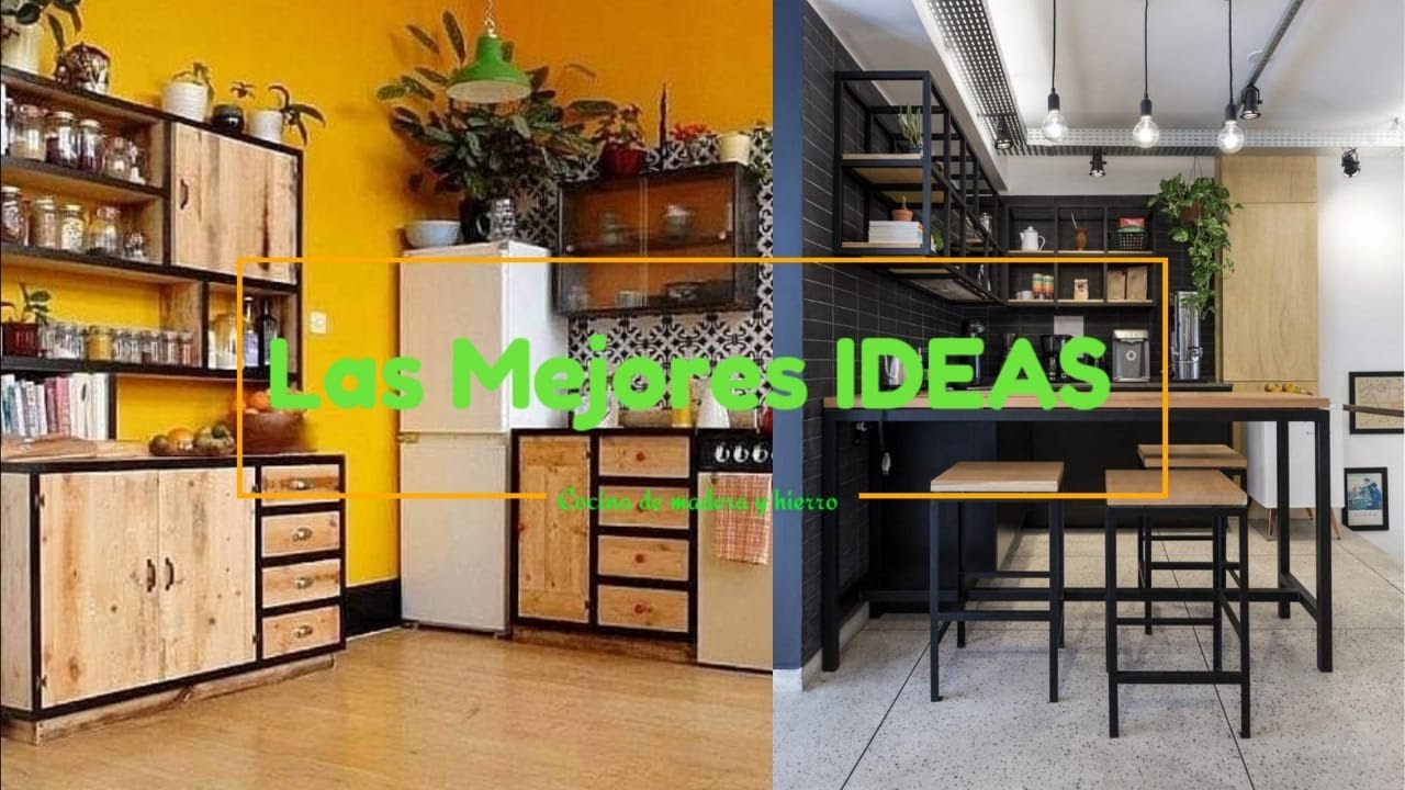 MUEBLES PARA COCINA ESTILO Industrial  /cocina industrial 💯