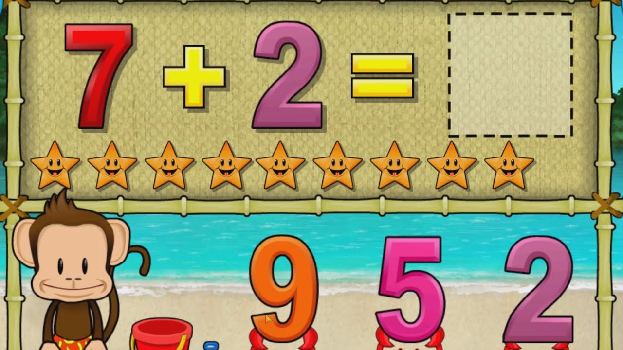 Monkey Math School Sunshine: Part 1 (Preschool Learning)