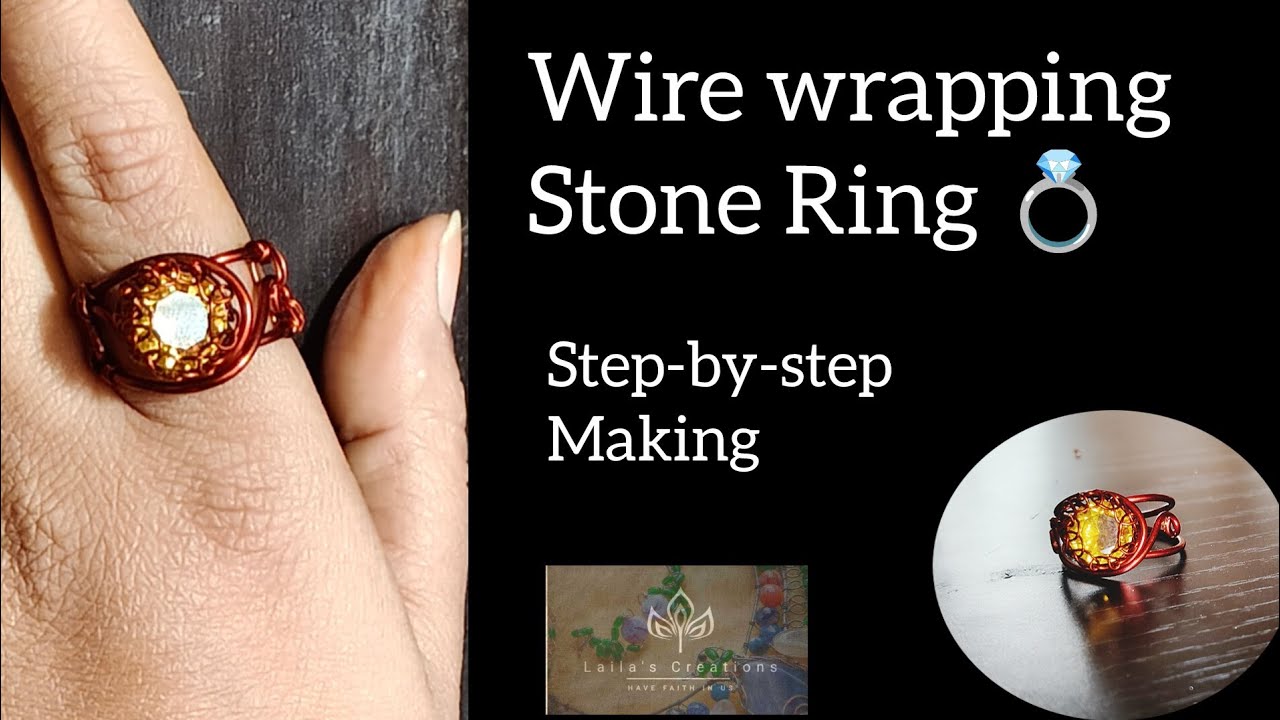 DIY wire wrapping stone ring step-by-step guide #diy#wirewrapping#ringmaking #stepbystep #tutorial