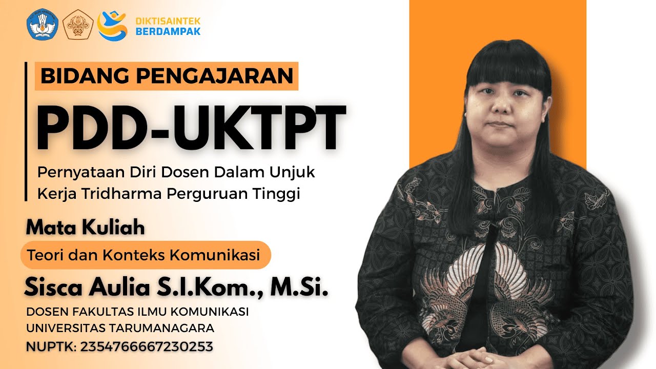 PDD-UKTPT Bidang Pengajaran | SERDOS 2025 | Universitas Tarumanagara - Sisca Aulia, S.I.Kom., M.Si.