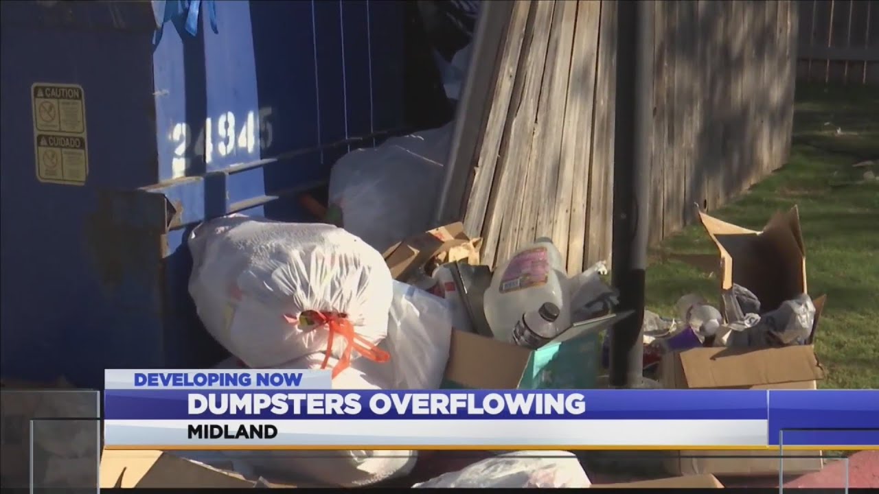 Dumpsters are overflowing at a local apartment complex