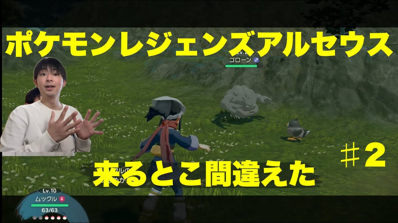 ポケモンレジェンズアルセウス♯2　ついに冒険開始！のはずが行くところ間違えた