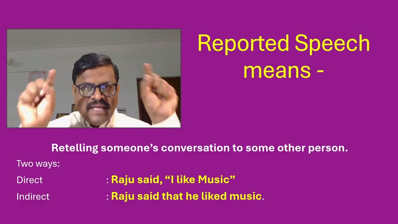 Reported Speech Part 01 ರಿಪೋರ್ಟೆಡ್‌ ಸ್ಪೀಚ್‌ನ ಪರಿಚಯ 01