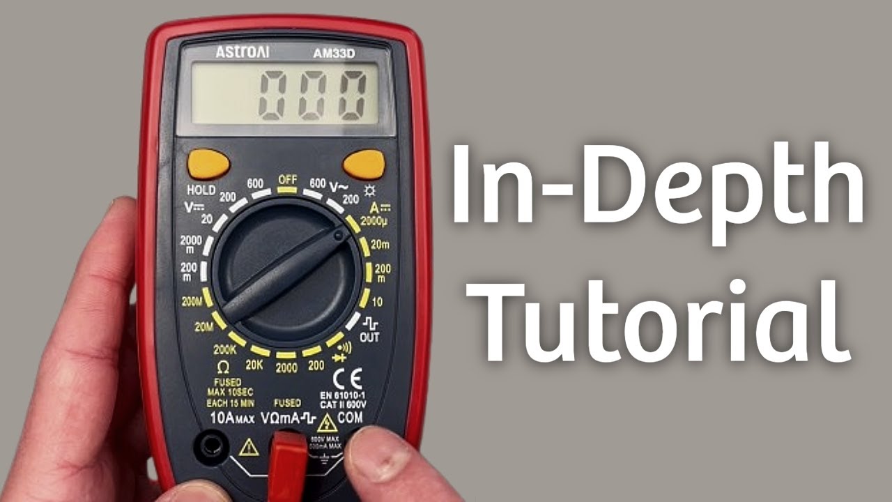 How to Use AstroAI AM33D Digital Multimeter 2000 Counts, with DC/AC Voltmeter and Ohm/Volt/Amp Meter