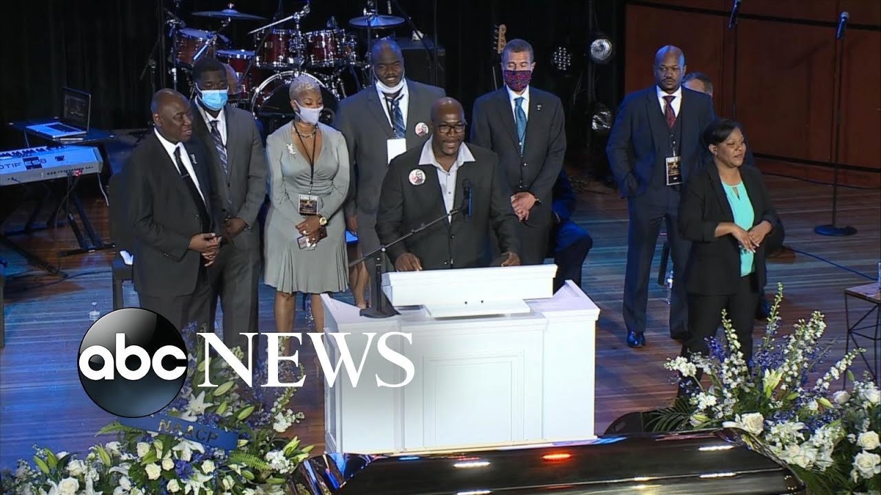 Family members of George Floyd give remarks during memorial service