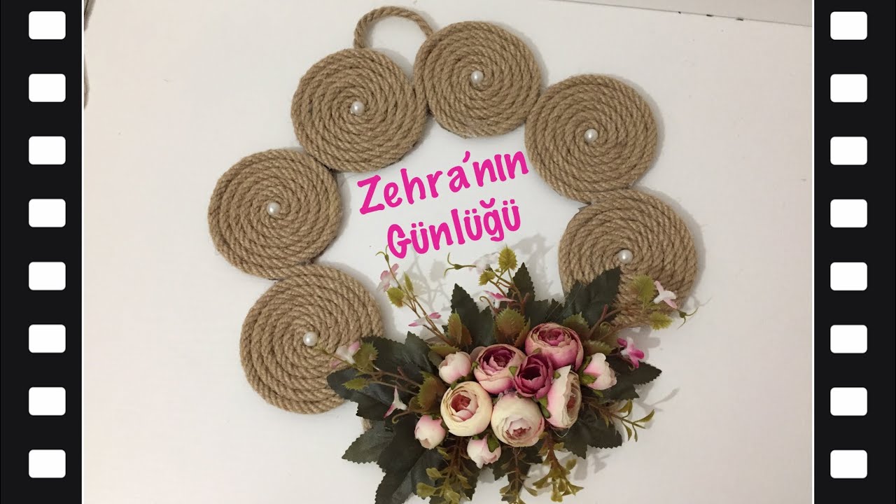 Halat ipten kolay,çok güzel kapı süsü yapımı