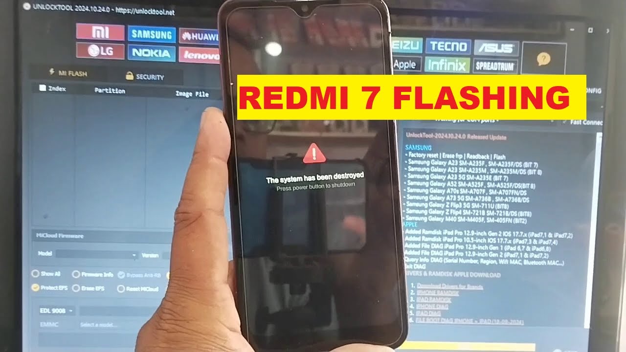 Redmi 7 Flashing ! Redmi 7 (The System Has Been Destroyed) Solution 100% Done.