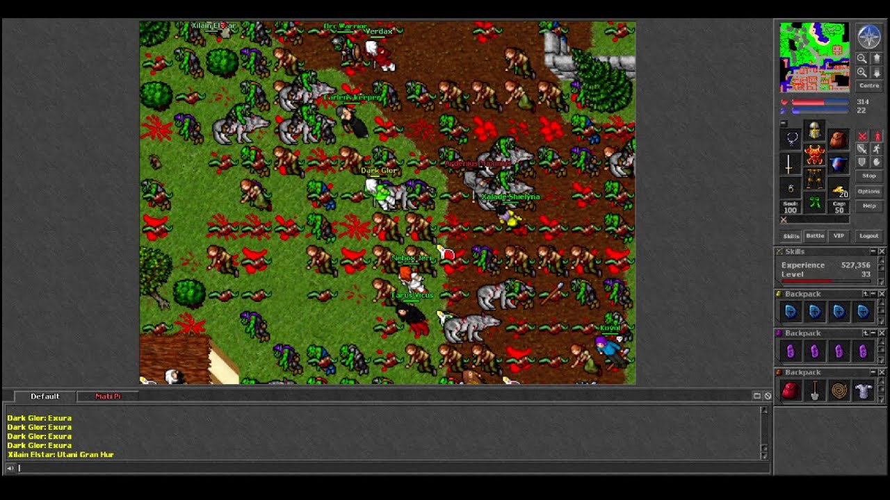 Old Tibia - ORC RAID in Thais (Galana 2006 7.6)