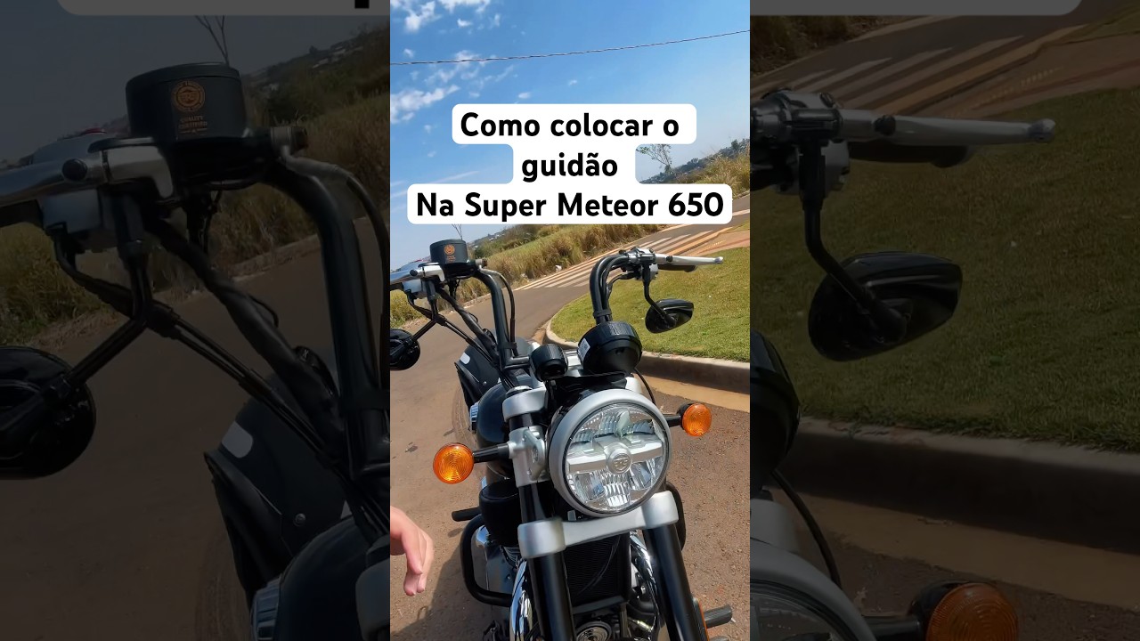 Como colocar o guid&atilde;o seca suvaco na Super Meteor 650 #custom #royalenfieldsupermeteor650 #royal