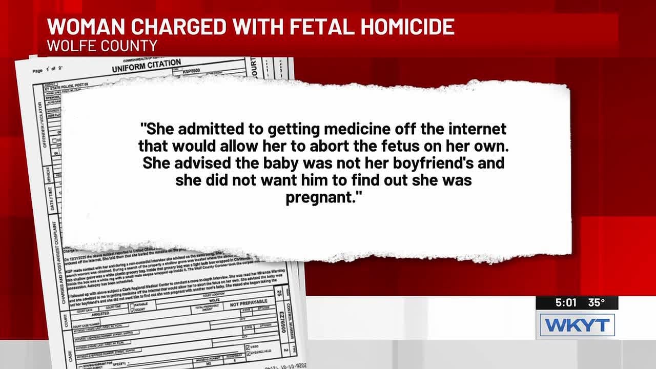 Woman charged with fetal homicide after abortion, KSP says