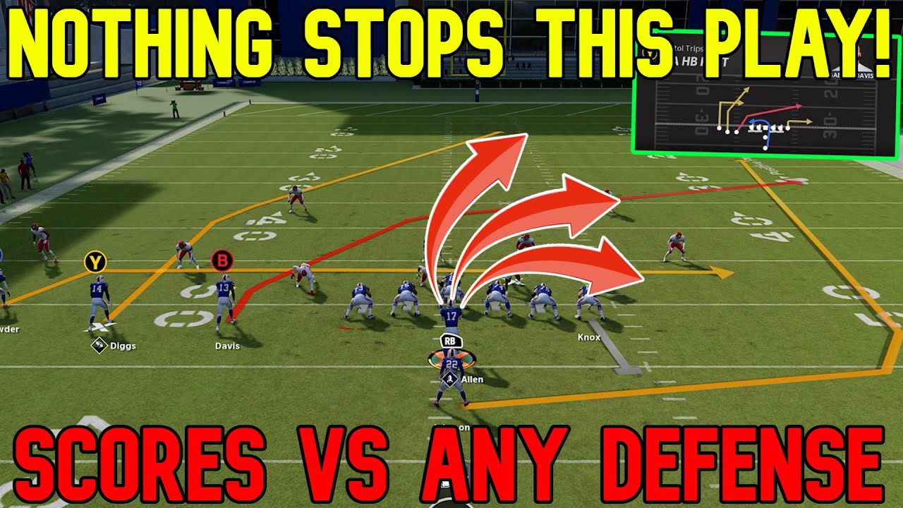 ⚠️RARE UNSTOPPABLE GLITCH PLAY⚠️ Scores Vs Any Defense in Madden NFL 22! Offense Tips & Tricks