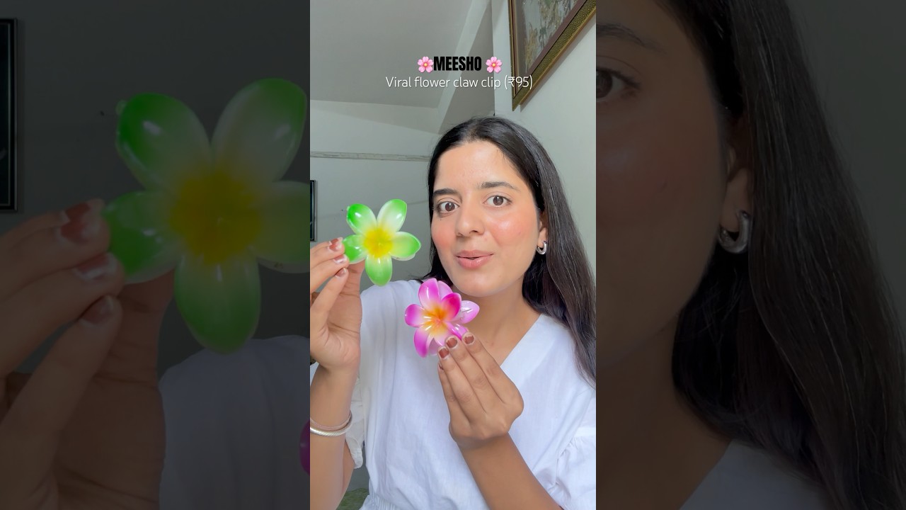 Flower Claw Clips From MEESHO 🌸✨#pinterest #unboxing #meesho #meeshohaul #viralvideo #ytshorts