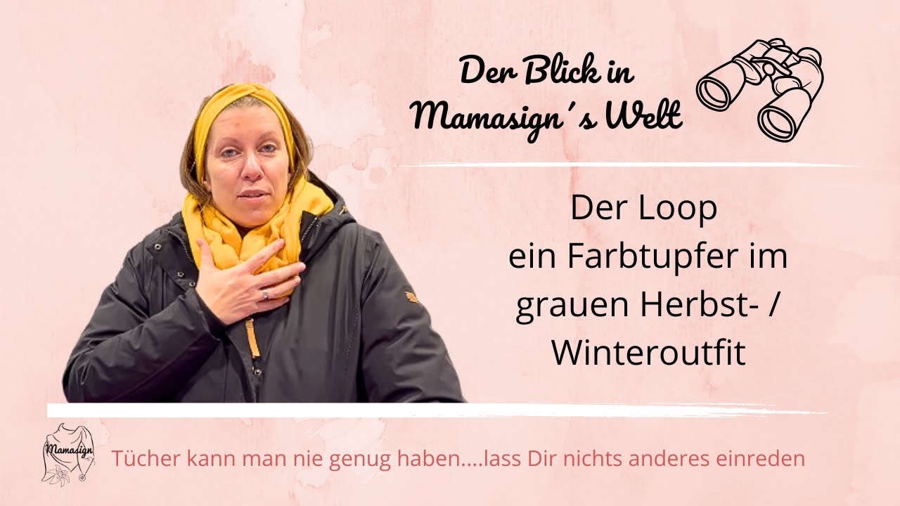 Der Loopschal aus kuscheligem Strickstoff begleitet Dich durch den Winter... ich zeige Dir auch wie
