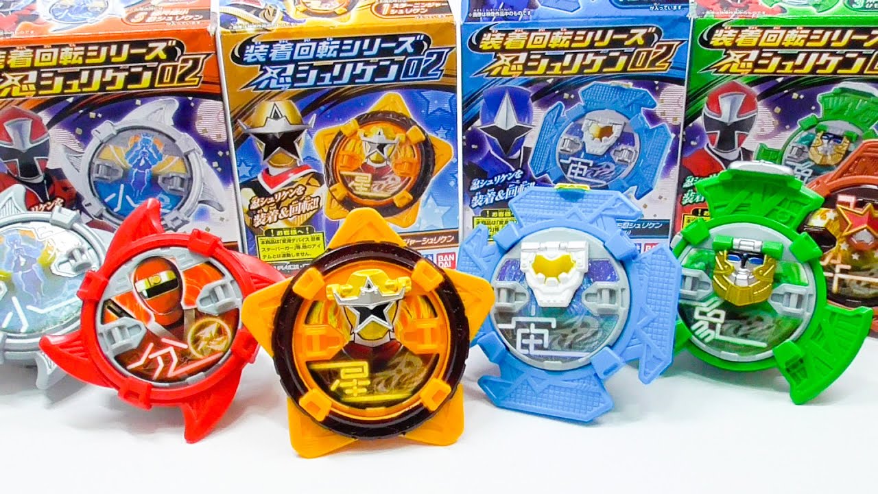 手裏剣戦隊ニンニンジャー 忍シュリケンシリーズ02  Mounted Rotation Series: Nin Shuriken 02 All 6 types