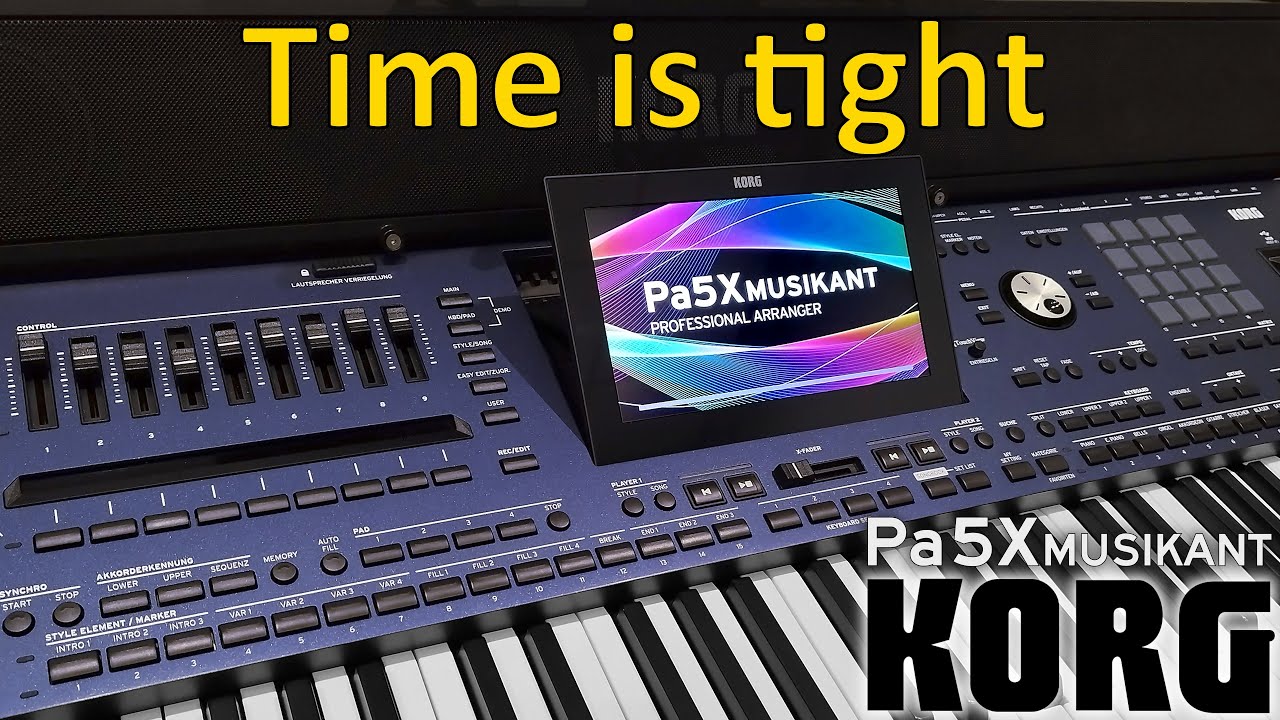 KORG Pa5X Musikant - Time is tight (The Shadows) - cover, factory style Memphis Orgel, Organ, Guitar