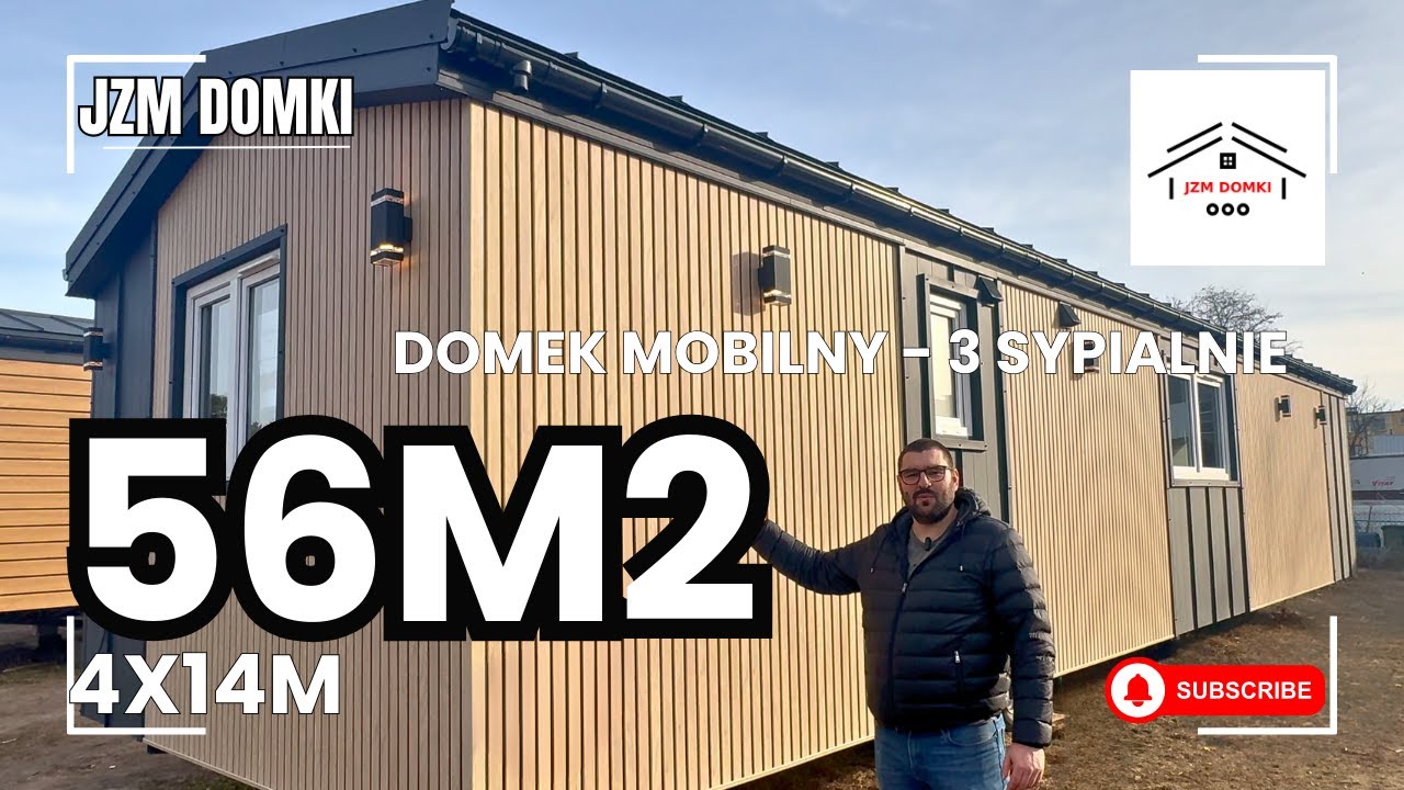 Nr 23 Domek Mobilny Pegasus 56m² 4x14 | Nowoczesny, 3 Sypialnie, Pełne Wyposażenie
