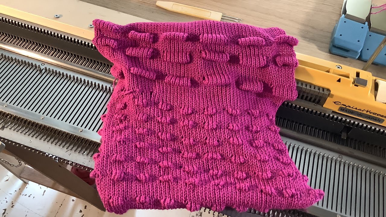Empisal Knitmaster 321-The Popcorn or Bobble Stitch