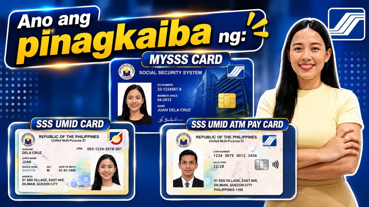 ✅SSS ID: Ano ang pinagkaiba ng SSS UMID ATM PAY CARD vs MYSSS CARD