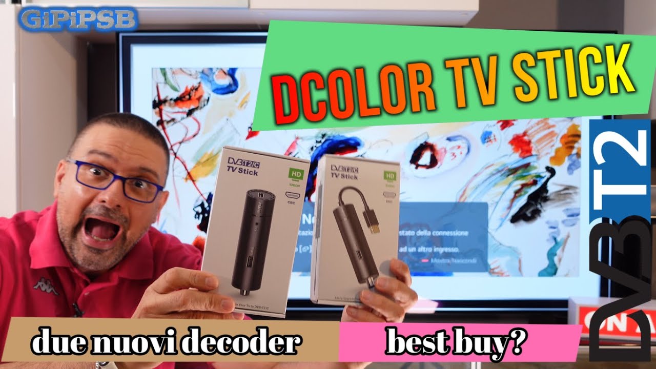 DCOLOR USB Stick 2 nuovi Decoder Digitale Terrestre DVB-T2 - Sono i nuovi 