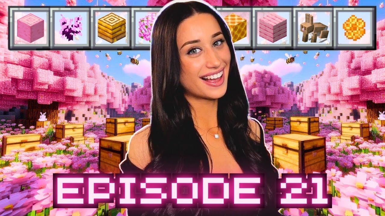 Exploring CHERRY GROVE (& Bees) 🌸🐝... Episode #21 (Minecraft Survival Series)