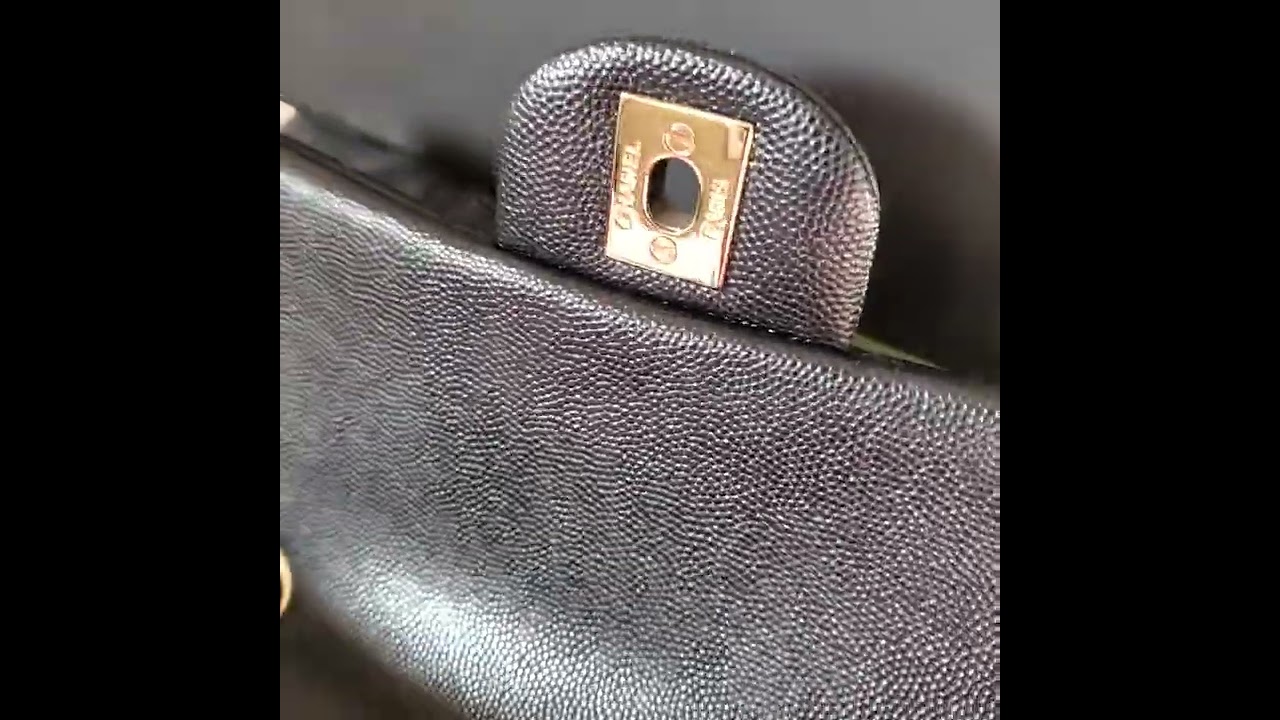 Chanel classic mini rectangular black caviar gold hard ware bag elitefashionus Dec 21 2022