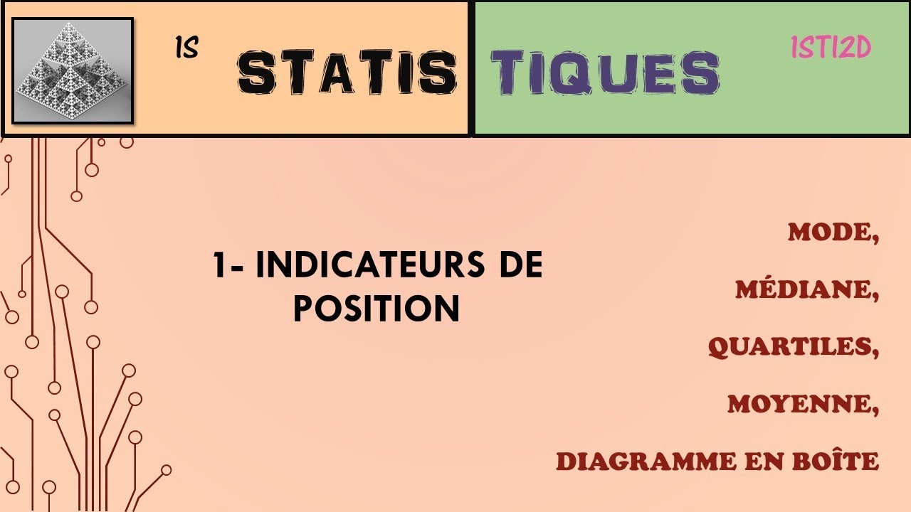 Statistiques - 1.Indicateurs de position