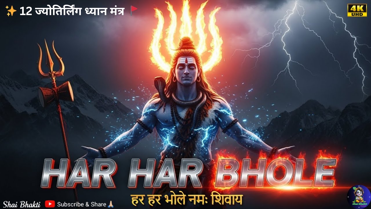 हर हर भोले | भोलेनाथ की कृपा का ध्यान | ॐ नमः शिवाय मंत्र जप | 12 ज्योतिर्लिंग ध्यान