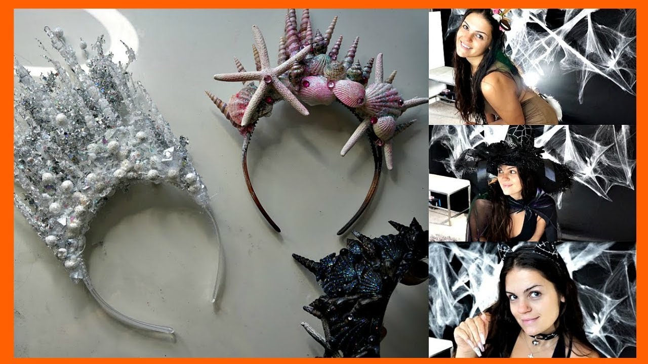 Easy DIY Halloween Costume Ideas | Mermaid Crown, Ice Queen, Animal, Witch