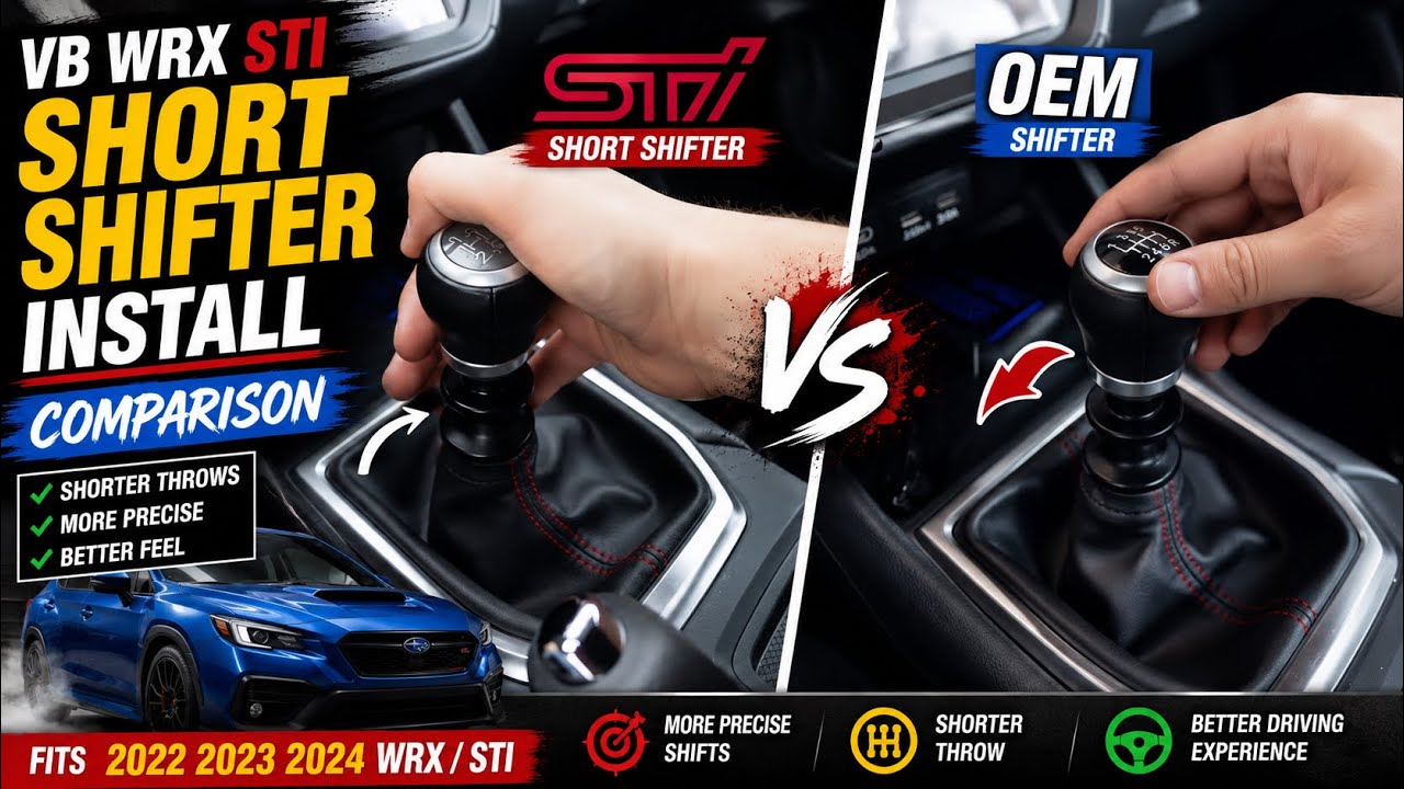 Сравнение установки короткоходной коробки передач VB WRX STI с заводской версией Subaru WRX STI 2...
