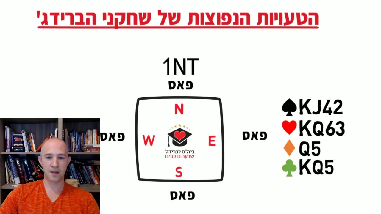 פייסבוק לייב 22.7.17 - טעויות נפוצות של שחקני ברידג'