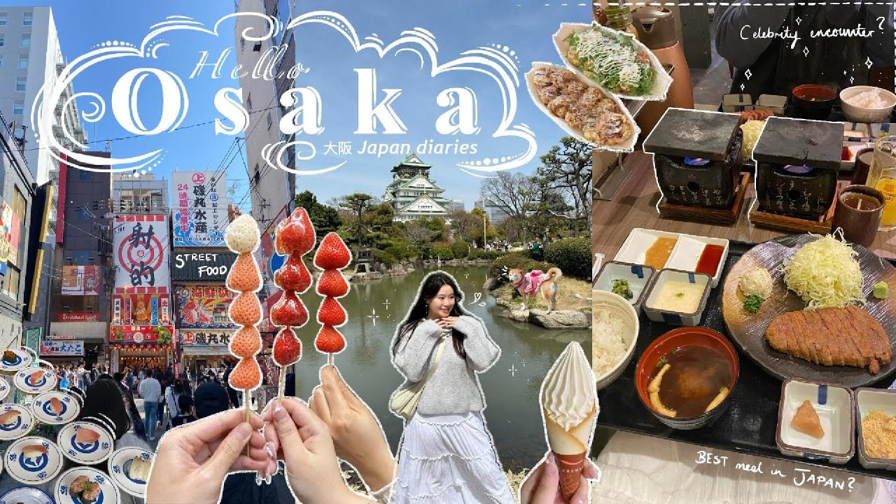 JAPAN vlog! 🇯🇵 osaka diaries: dotonburi street food, kuromon market, osaka castle, umeda & good eats