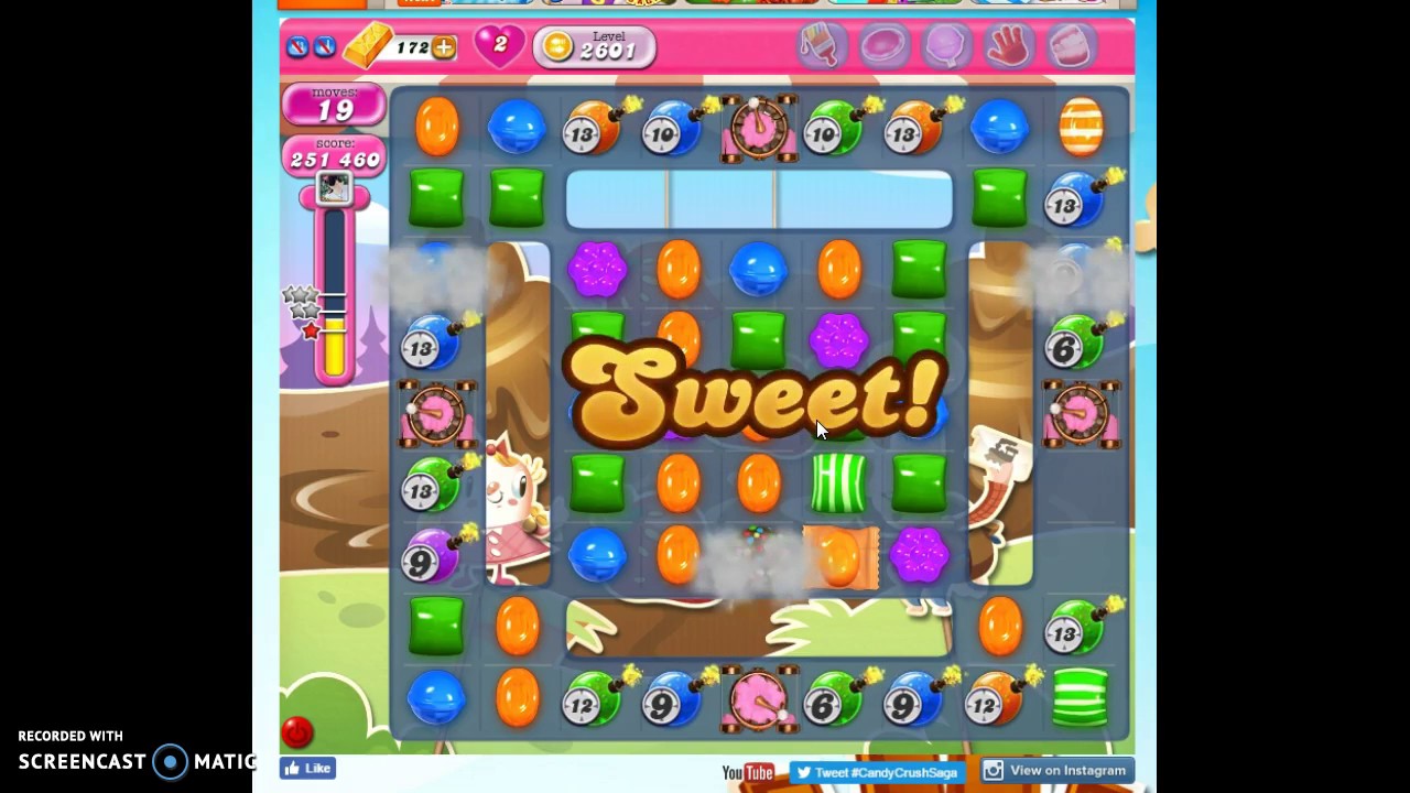 Candy Crush Level 2601 help w/audio tips, hints, tricks