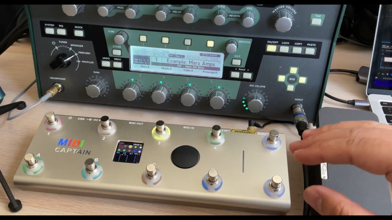 MIDI CAPTAIN Control KPA Kemper Profiler AMP PC CC USB Setup Morph Control EXP Pedal Perform mode