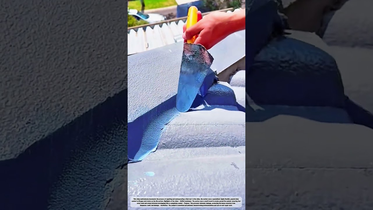 The Meticulousness Of The Waterproofing Worker #job #skills #building