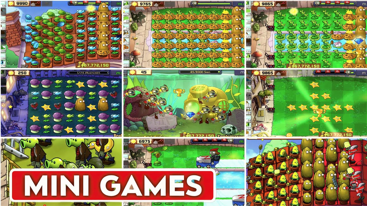 Plants vs Zombies Full Game Mini Games | All Mini Games Completed | Android Gameplay