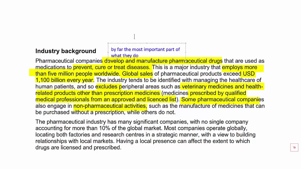 CIMA SCS November 2018 Pre-seen Analysis Novak SAMPLE
