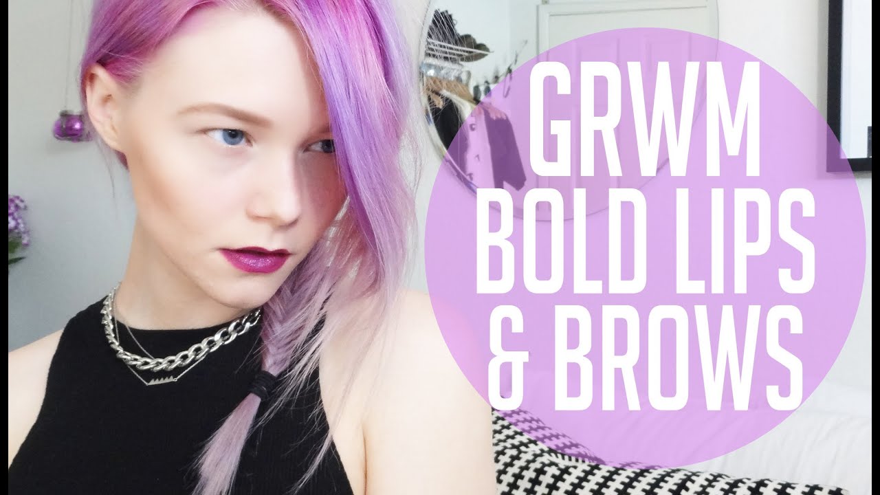 GRWM: BOLD LIPS & BROWS