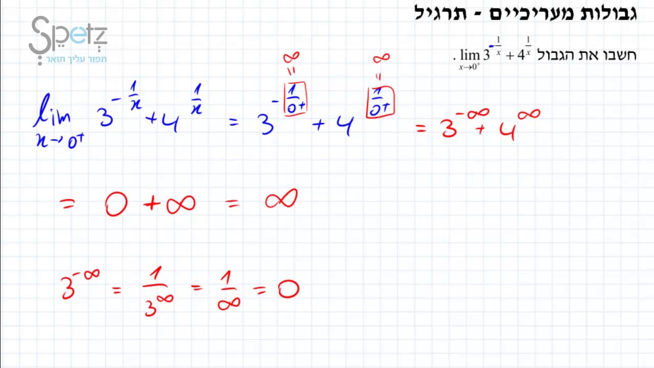 גבולות מעריכיים   תרגיל 1