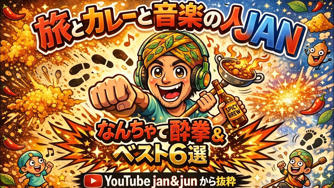 旅とカレーと音楽の人 JAN 〜なんちゃて酔拳& ベスト6選〜