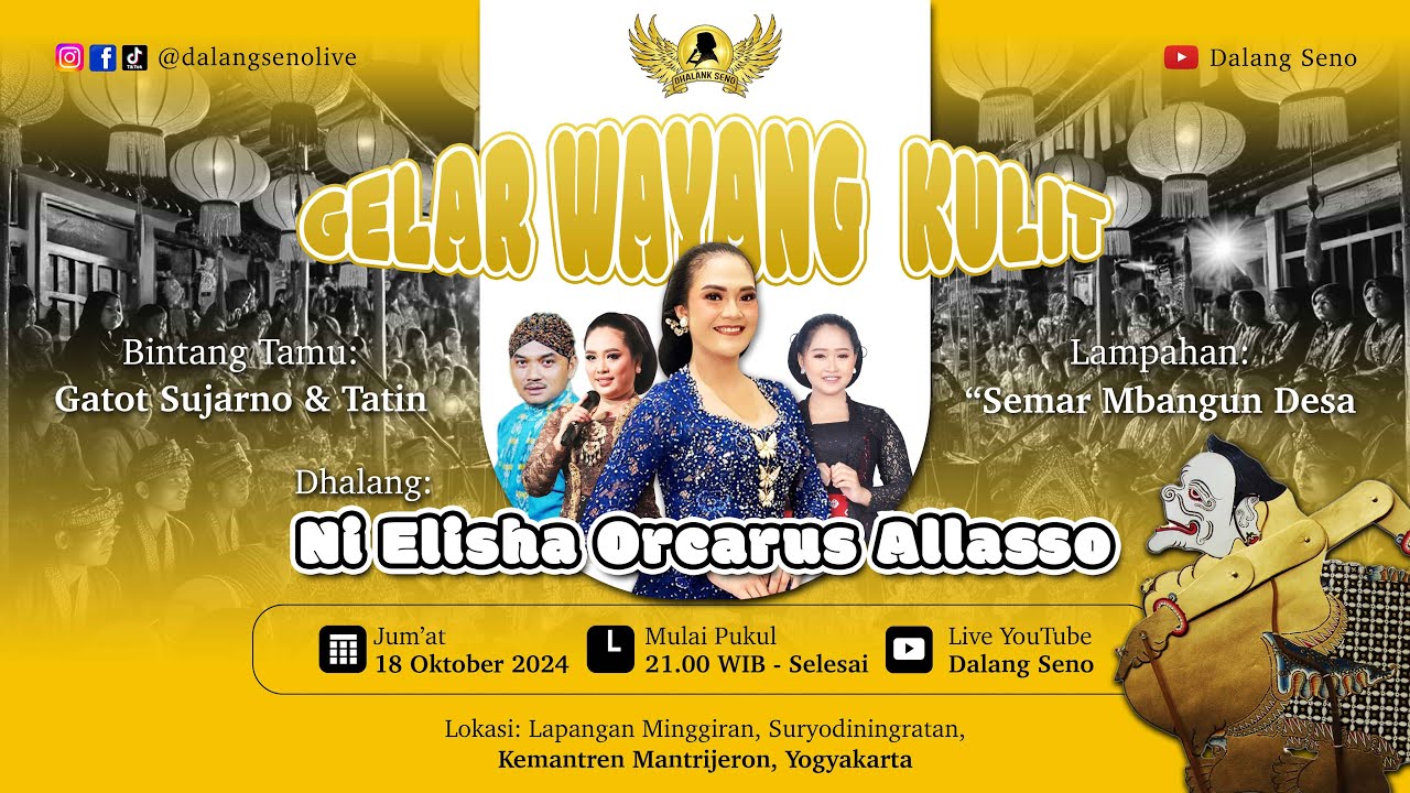 #LiveStreaming Wayang Kulit Ni Elisha Orcarus Allasso - SEMAR MBANGUN DESA