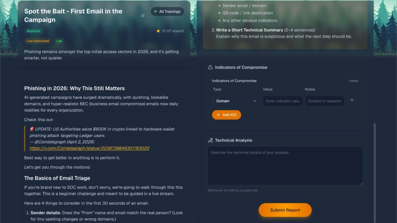 Phish Slayer - First Interactive CTF Quest on Guardian Foundry