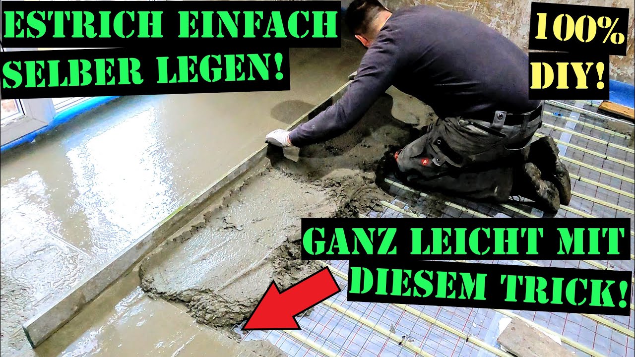Mit diesem Hilfsmittel für Anfänger - Estrich einfach selber einbringen - TOP ERGEBNIS