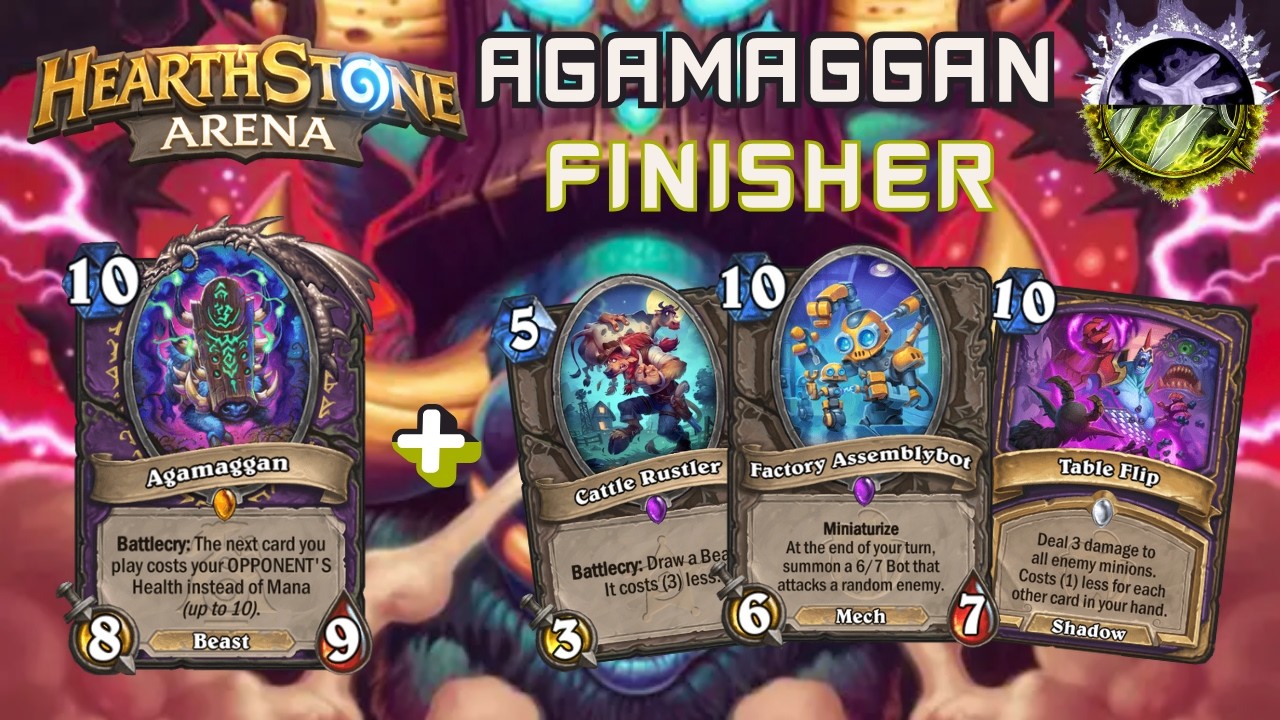 Agamaggan As A Finisher Feels So Satisfying | 12 Win Warlock + Rogue Hearthstone Arena Underground