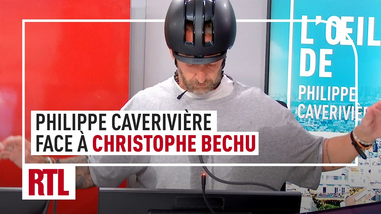 Philippe Caverivi&egrave;re, &agrave; v&eacute;lo, face &agrave; Christophe Bechu