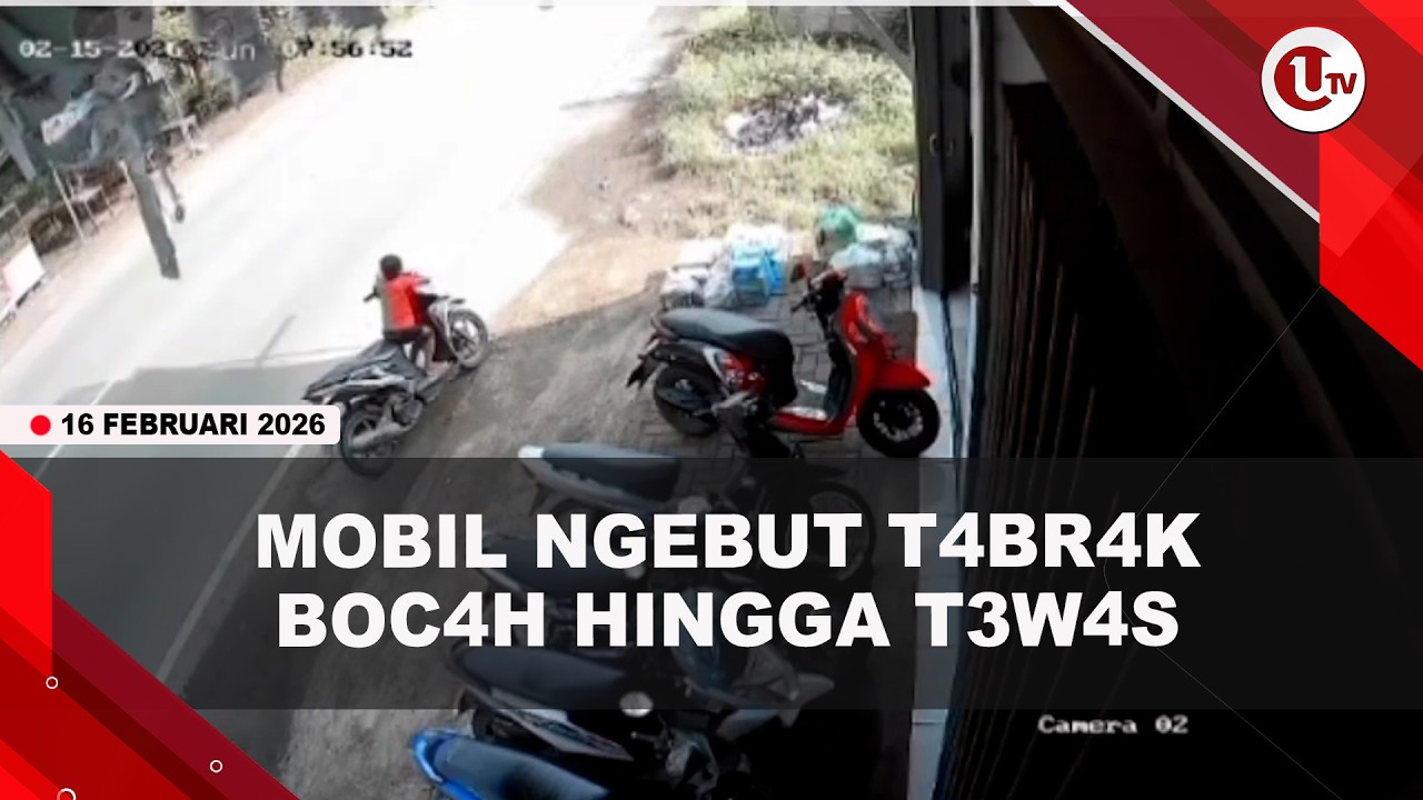 KECEPATAN TINGGI, MOBIL T4BR*K BOC4H YANG DUDUK DIATAS MOTOR HINGGA T3W*S | U-NEWS