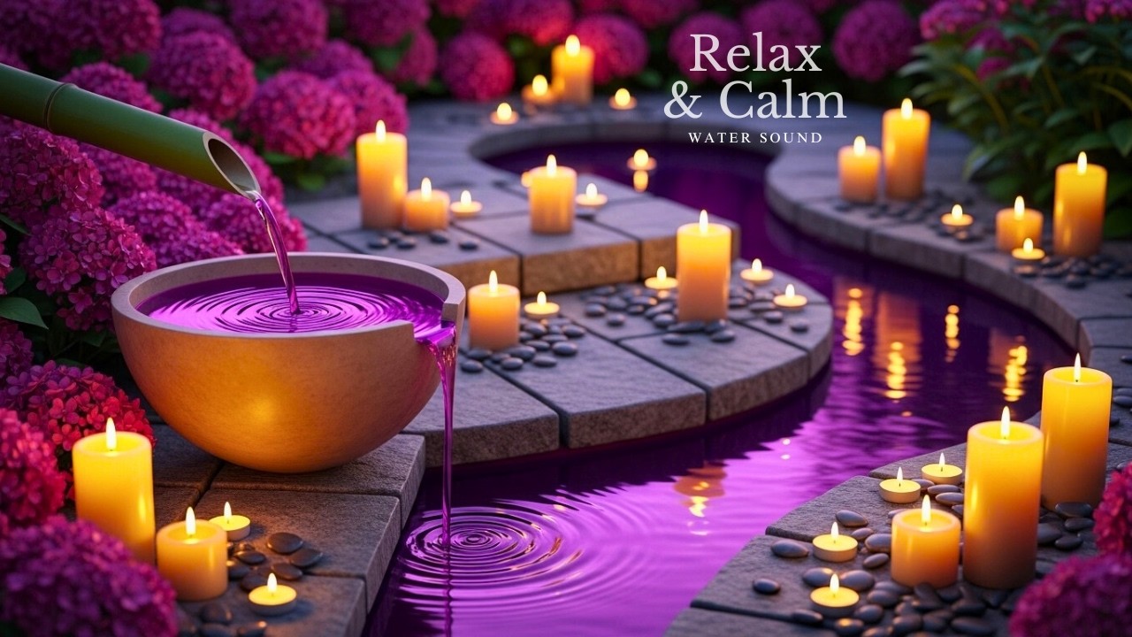 Relaxing soft Piano Sounds 🌿 Water Sound for Deep Sleep, Stress Relief, and Peaceful Nights