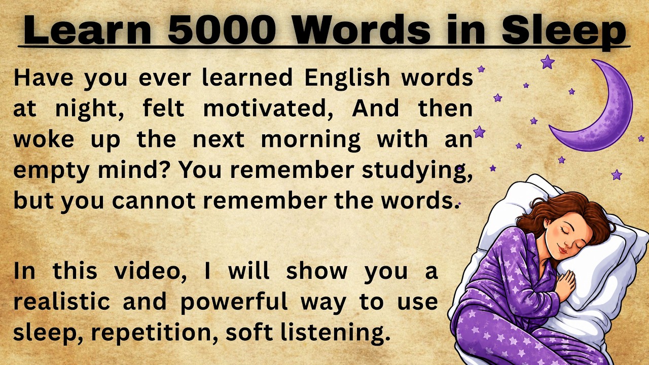 How to Learn 5,000 English Words While You Sleep || Improve Your English in Sleep