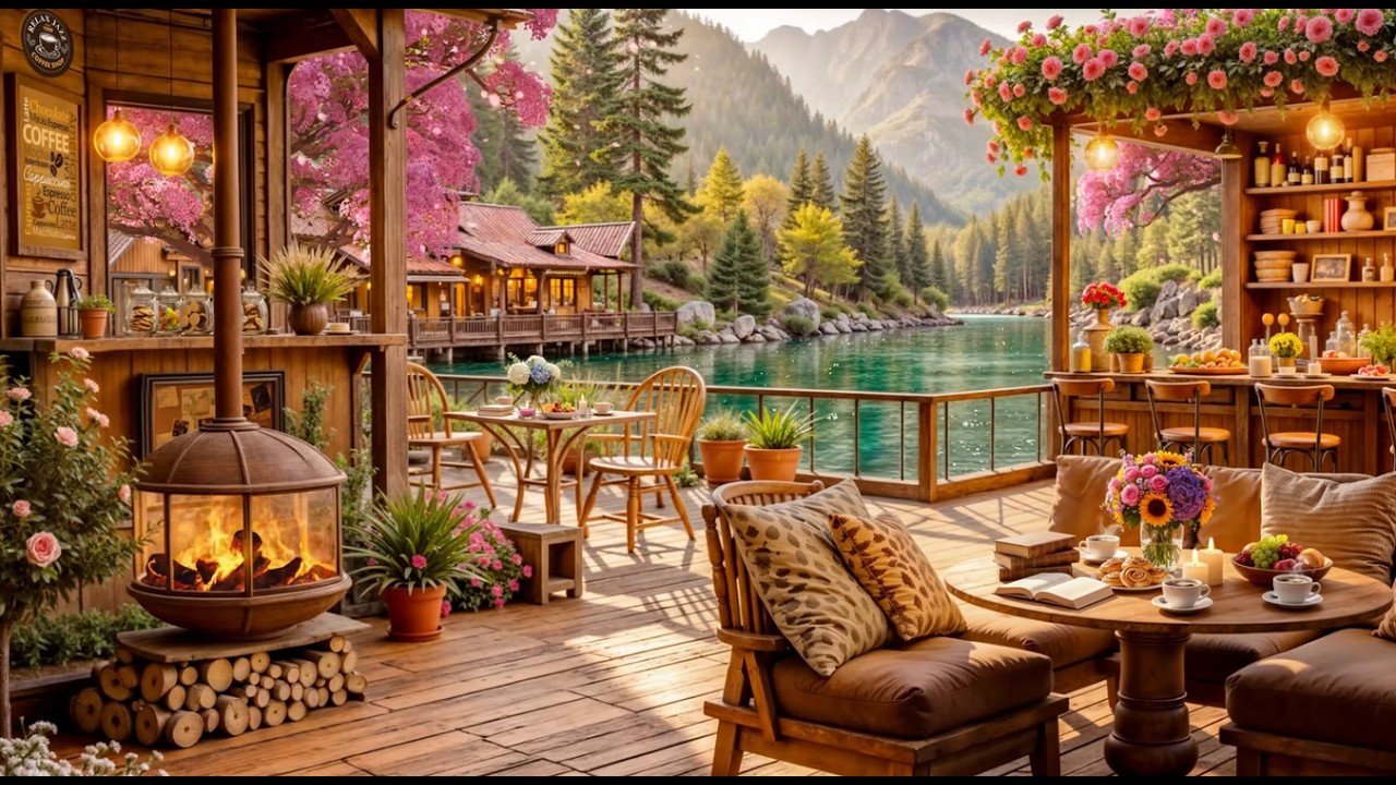 Lakeside Morning Jazz & Spring Coffee Shop Ambience 湖畔晨間爵士：春日咖啡廳氛圍與放鬆純音樂  [Amber Waves琥珀聲波]