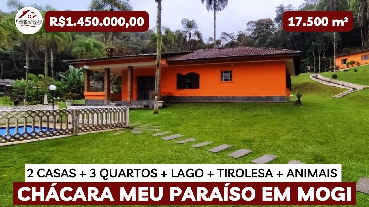 CHÁCARA MEU PARAÍSO R$1.450.000 Mi COM 17.500 M² PORTEIRA FECHADA