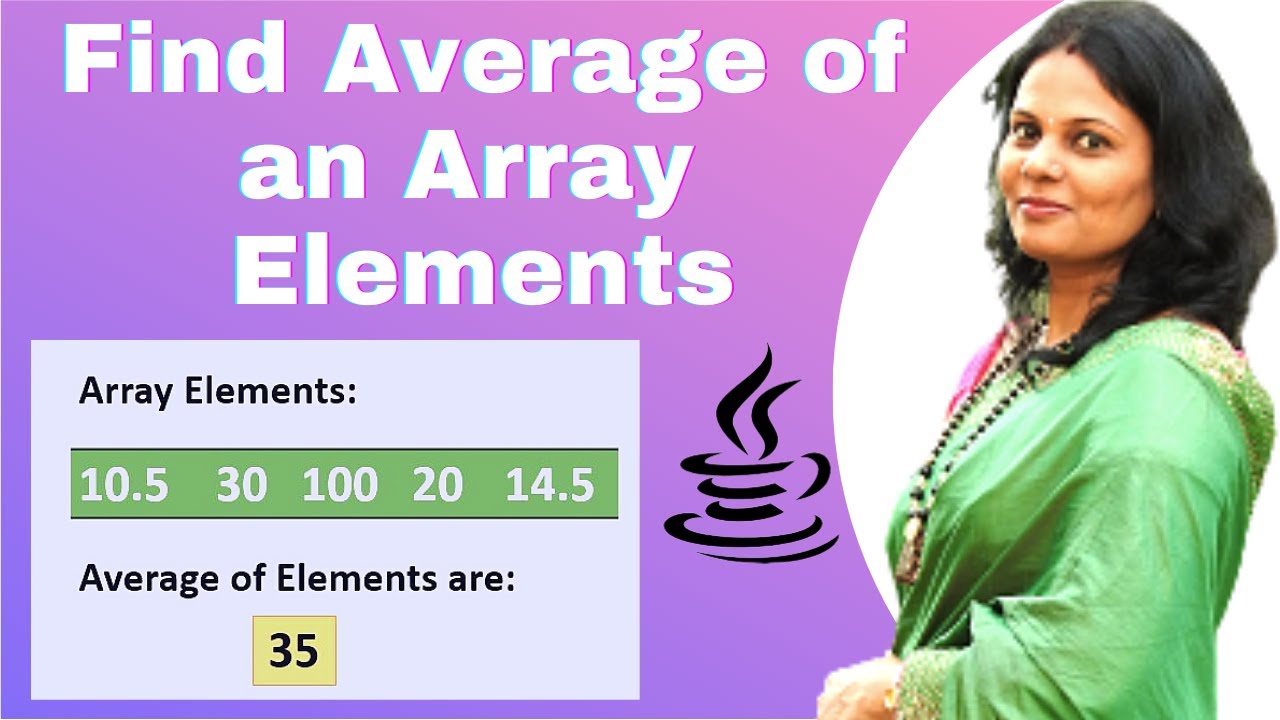 Java Program to find Average of Array Elements|Average of Array Values